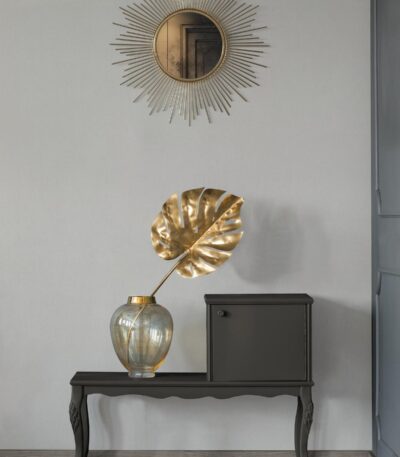 Gray non-woven vinyl wallpaper with free match