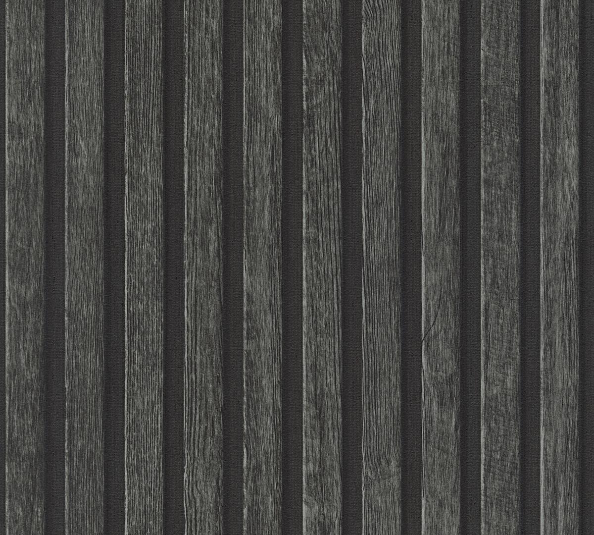391094_1 Gray non-woven vinyl wallpaper with modern design