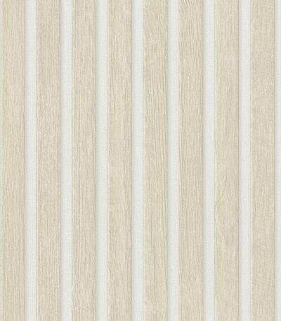 Beige non-woven vinyl wallpaper with subtle texture