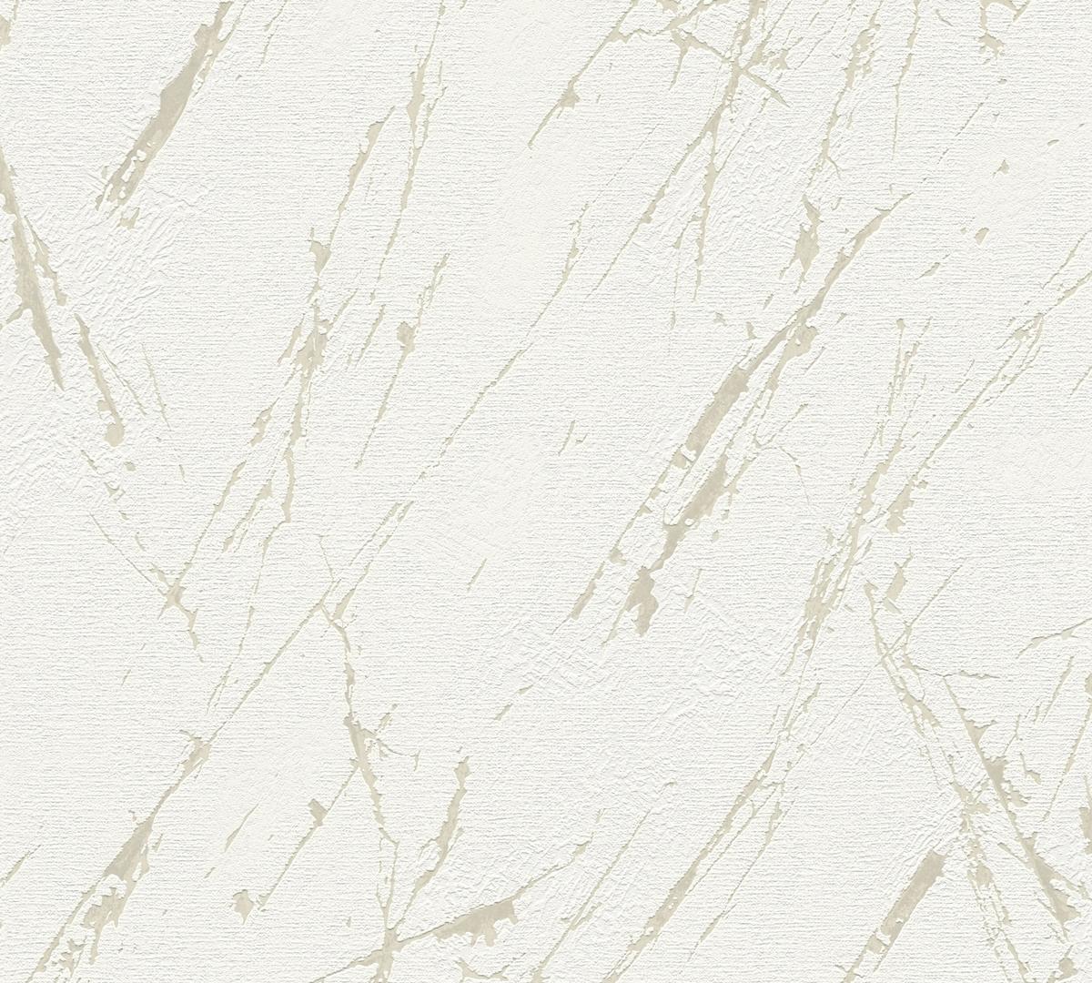 393363_1 White non-woven vinyl wallpaper with subtle texture