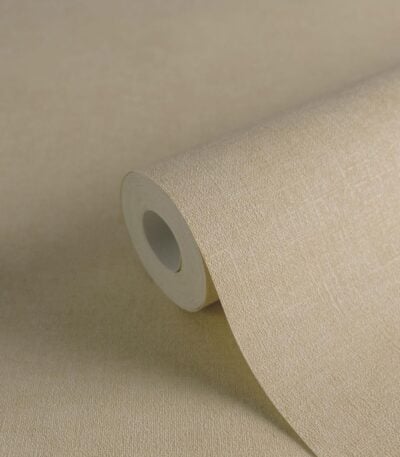 Beige non-woven vinyl wallpaper with subtle pattern