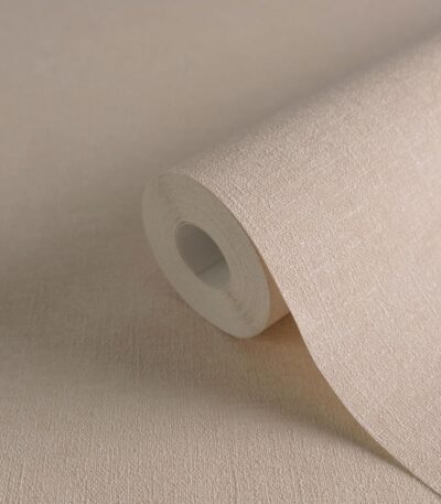 Cream non-woven wallpaper with vinyl surface