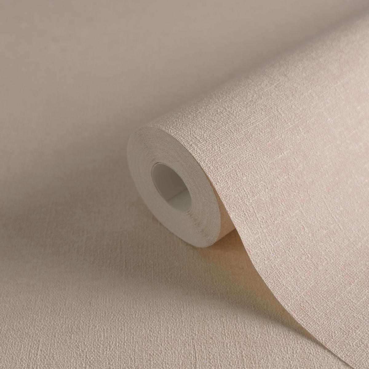 395656_1 Cream non-woven wallpaper with vinyl surface