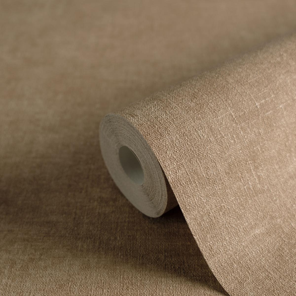 395657_1 Brown non-woven vinyl wallpaper with modern design