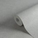Grey non-woven vinyl wallpaper with modern pattern