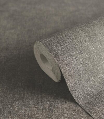 Dark brown non-woven vinyl wallpaper with abstract pattern