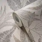 Textured beige non-woven vinyl wallpaper for living spaces