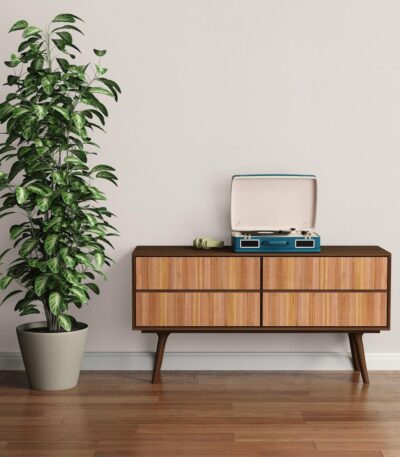 White non-woven vinyl wallpaper with versatile design