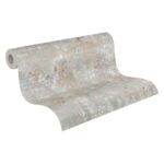 Gray patterned non-woven vinyl wallpaper for interiors