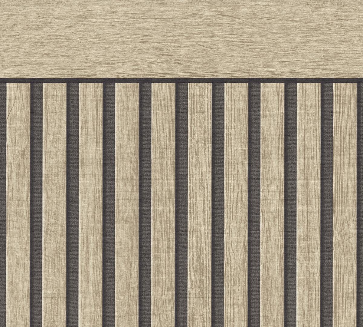 397441_1 Beige non-woven vinyl wallpaper with subtle texture