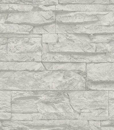 Gray non-woven vinyl wallpaper with subtle pattern