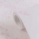 Soft pink vinyl wallpaper made of non-woven material
