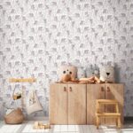 Vinyl non-woven wallpaper in beige color tone