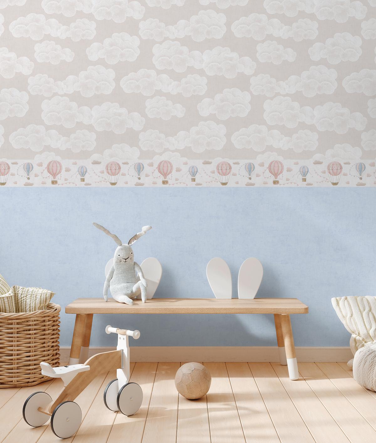 771785_1 Blue non-woven vinyl wallpaper with elegant pattern