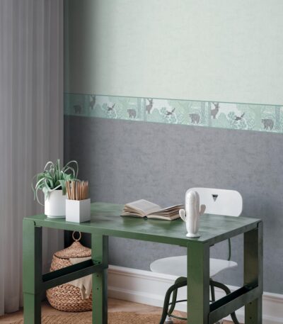 White non-woven vinyl wallpaper with subtle pattern