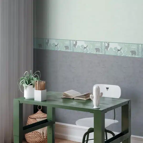 White non-woven vinyl wallpaper with subtle pattern