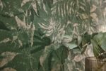 Vinyl surface green wallpaper in non-woven material