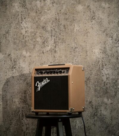 Brown non-woven wallpaper with vinyl surface