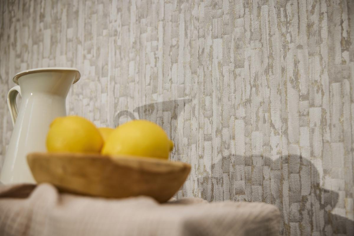 786662_1 Grey non-woven vinyl wallpaper with free match design