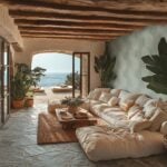 European green vinyl wallpaper in non-woven material