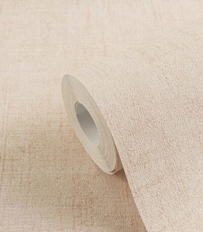 Pink non-woven wallpaper with vinyl surface