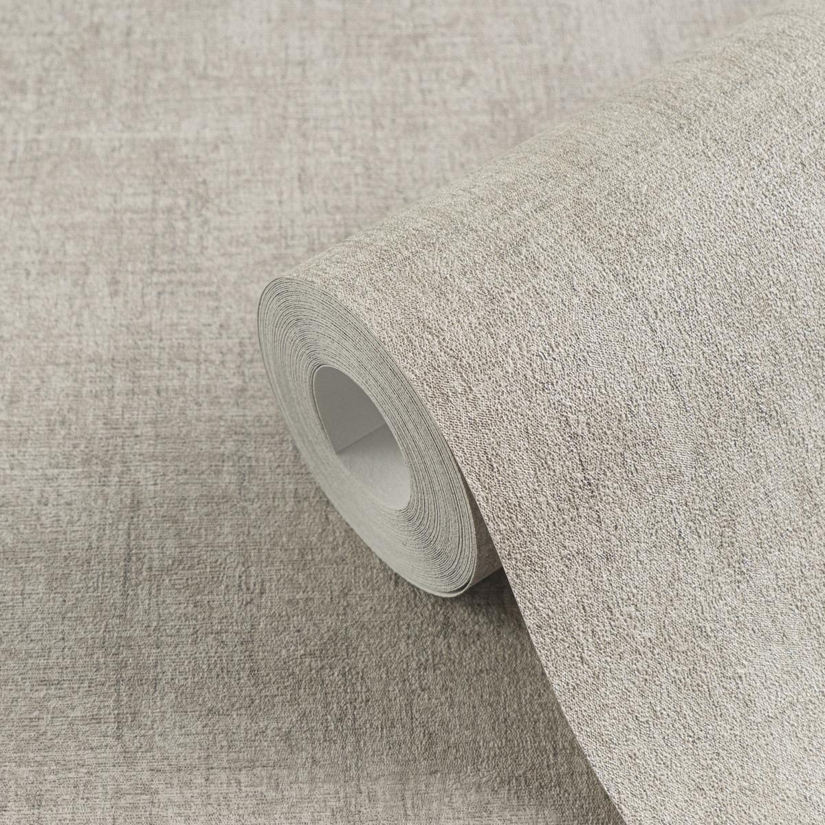 790444_1 Brown non-woven wallpaper with vinyl surface