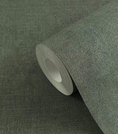 Green non-woven vinyl wallpaper with free match design