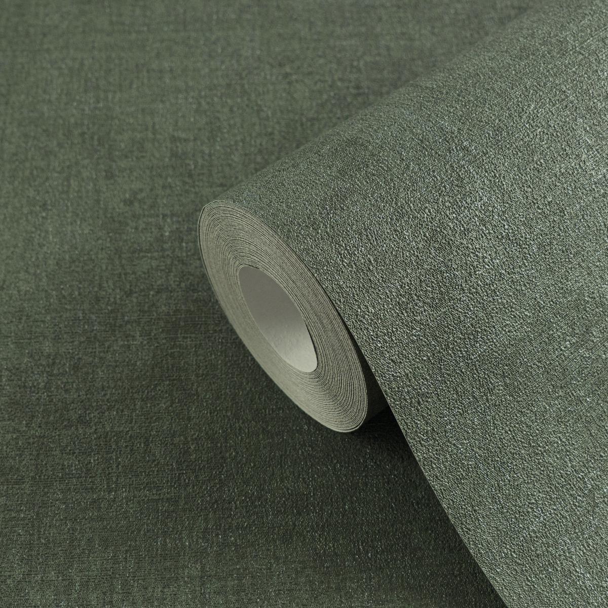 790448_1 Green non-woven vinyl wallpaper with free match design