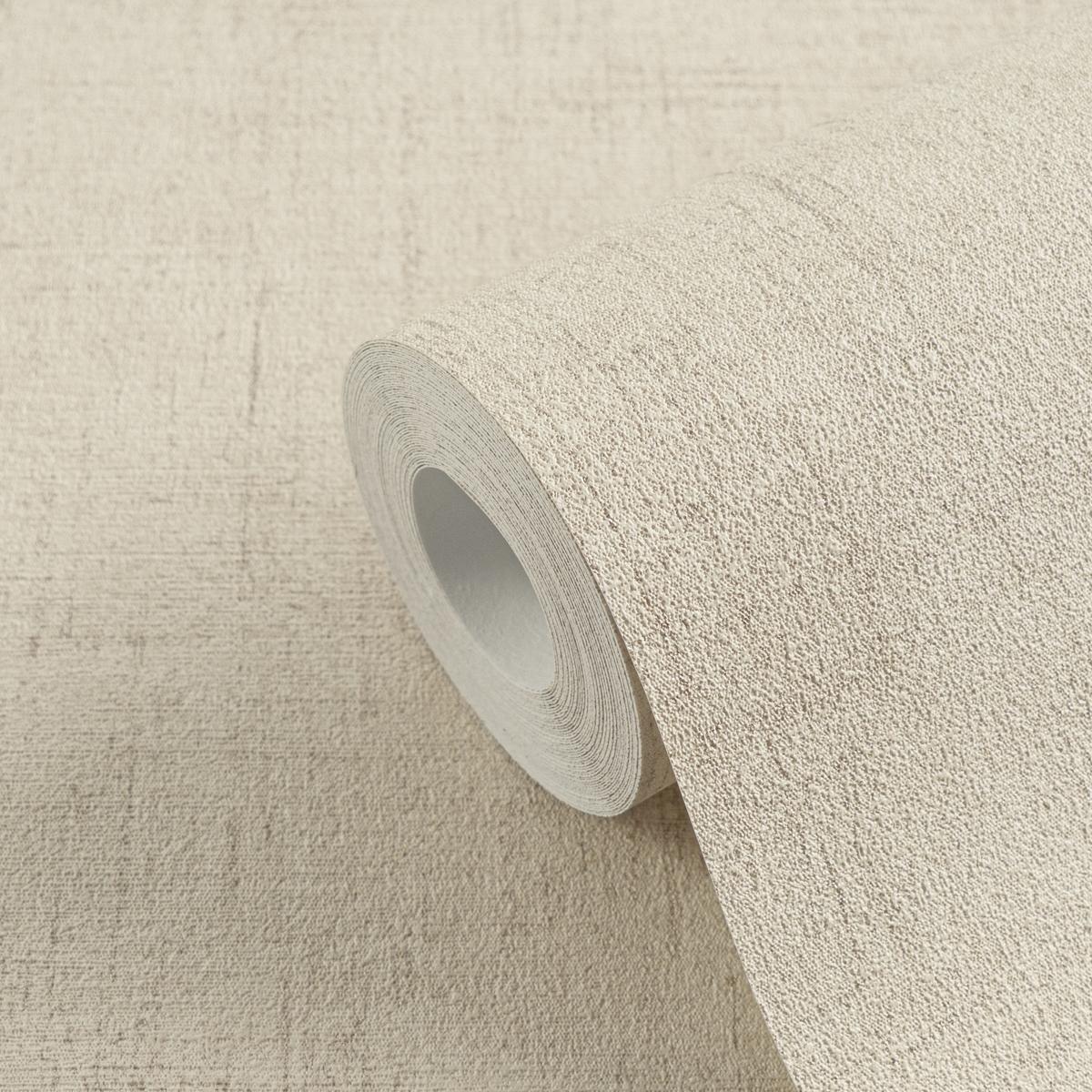 790452_1 Beige non-woven wallpaper with vinyl surface