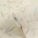 Beige non-woven wallpaper with offset match design