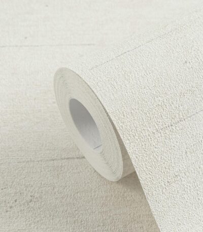 Cream non-woven vinyl wallpaper with offset match pattern