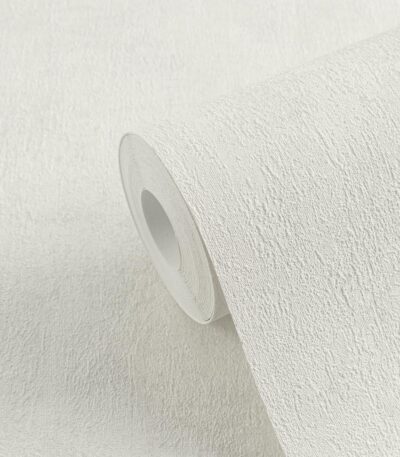 Gray non-woven vinyl wallpaper with artistic pattern