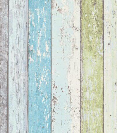 Blue non-woven vinyl wallpaper with elegant design