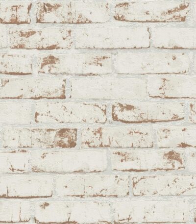 Red non-woven vinyl wallpaper with modern pattern