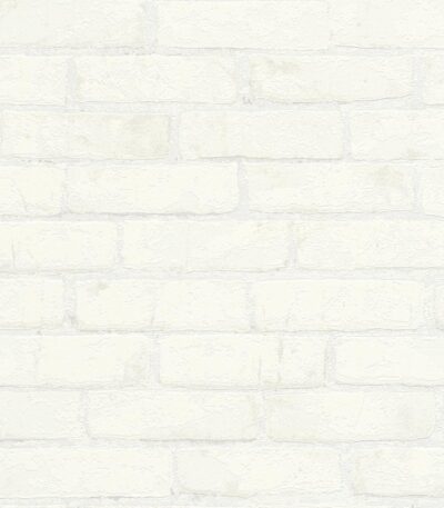 White non-woven vinyl wallpaper with subtle pattern