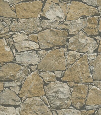 Brown non-woven vinyl wallpaper with natural texture