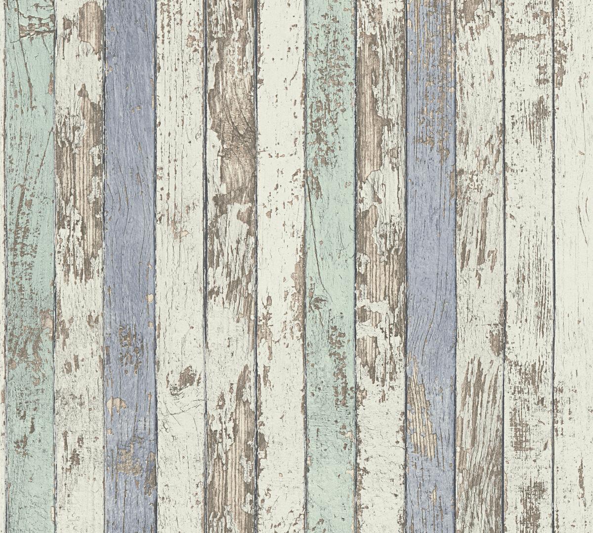 959141_1 Blue non-woven vinyl wallpaper with stylish pattern